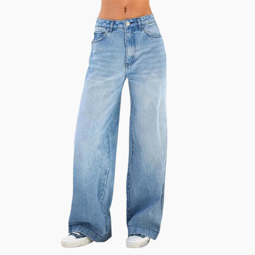 Women's baggy straight leg jeans